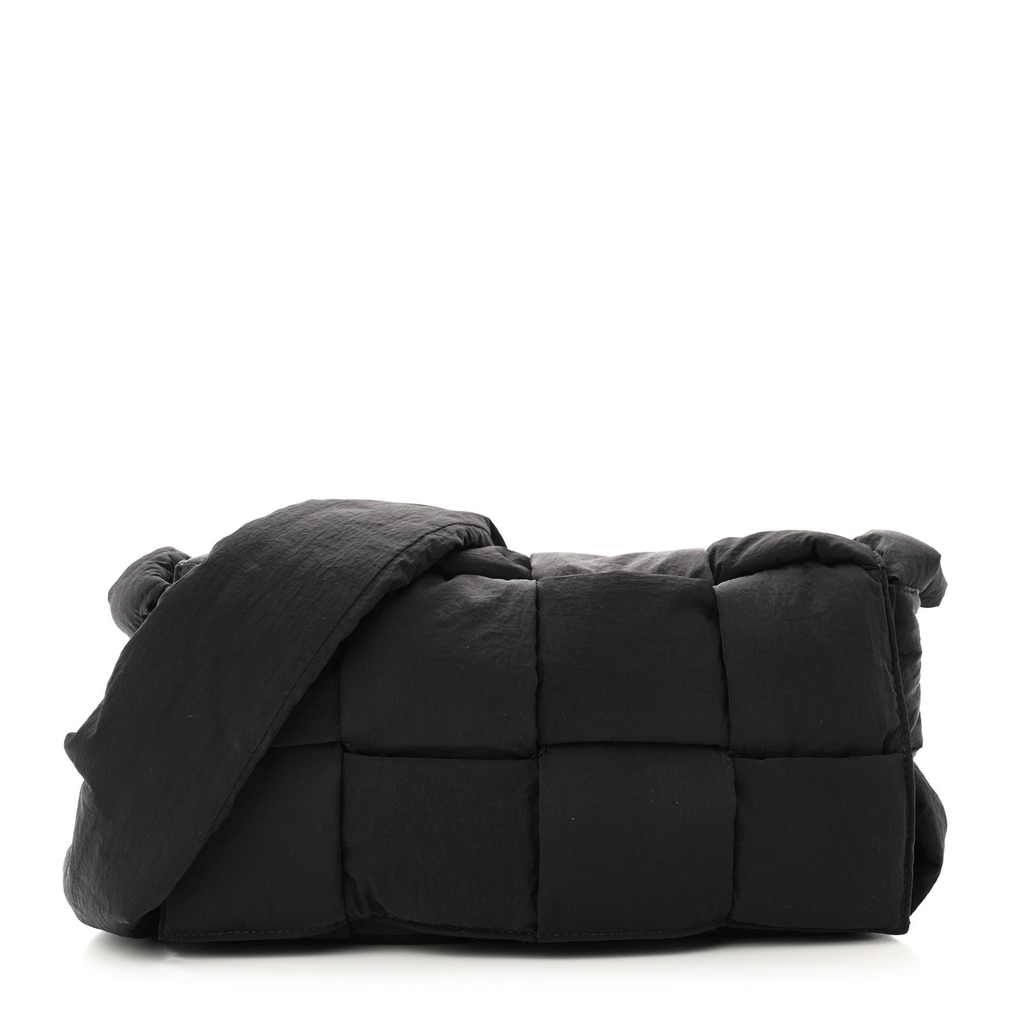 Nylon Intrecciato Padded Tech Cassette Bag Black