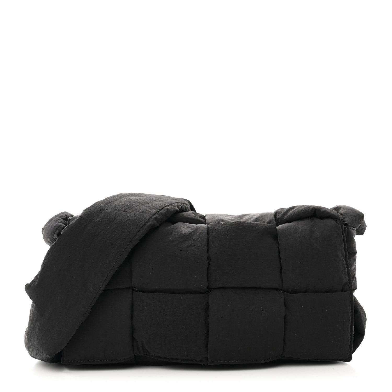 Bottega Veneta Nylon Intrecciato Padded Tech Cassette Bag Black 1 of 10