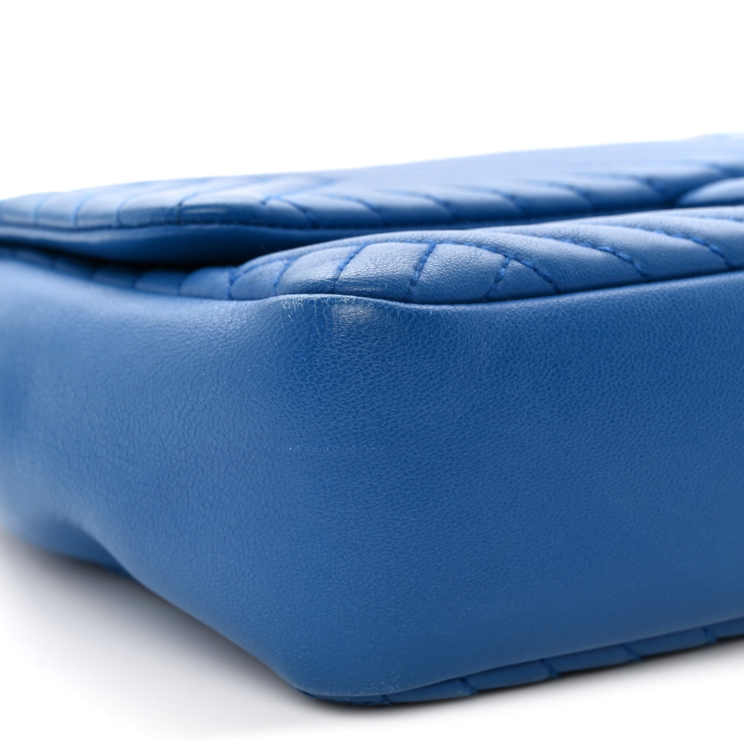Chanel Lambskin Quilted Medium CC Crossing Flap Blue 9 of 13