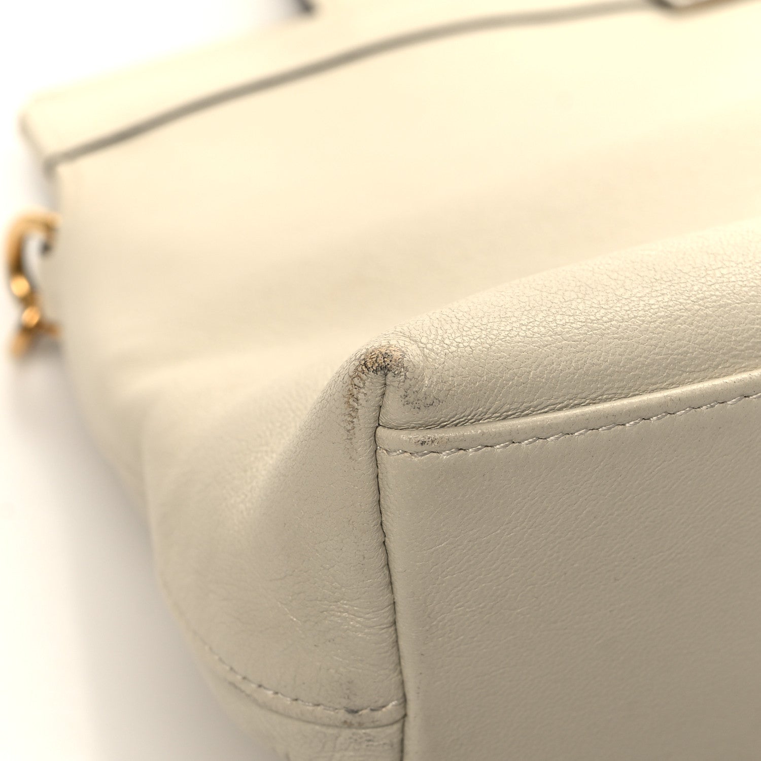 Gucci Lambskin Small Linea Matisse Top Handle Bag Mystic White 10 of 15