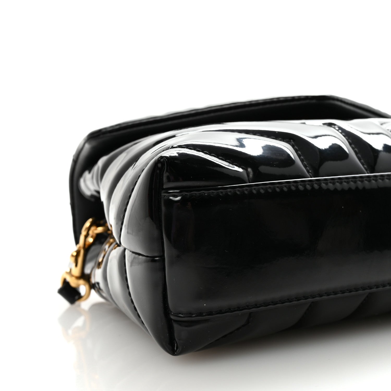 Saint Laurent Patent Y Quilted Monogram Toy Loulou Crossbody Bag Black 8 of 10