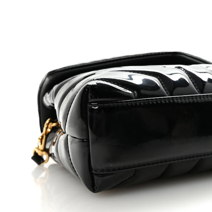 Saint Laurent Patent Y Quilted Monogram Toy Loulou Crossbody Bag Black 8 of 10