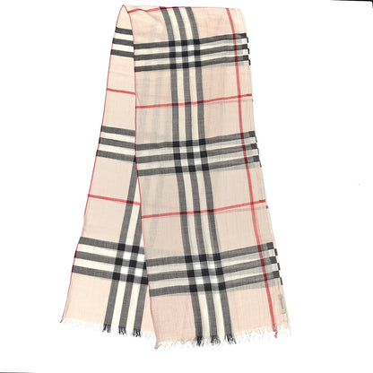Burberry Wool Silk Gauze Giant Check Scarf Trench 3 of 4