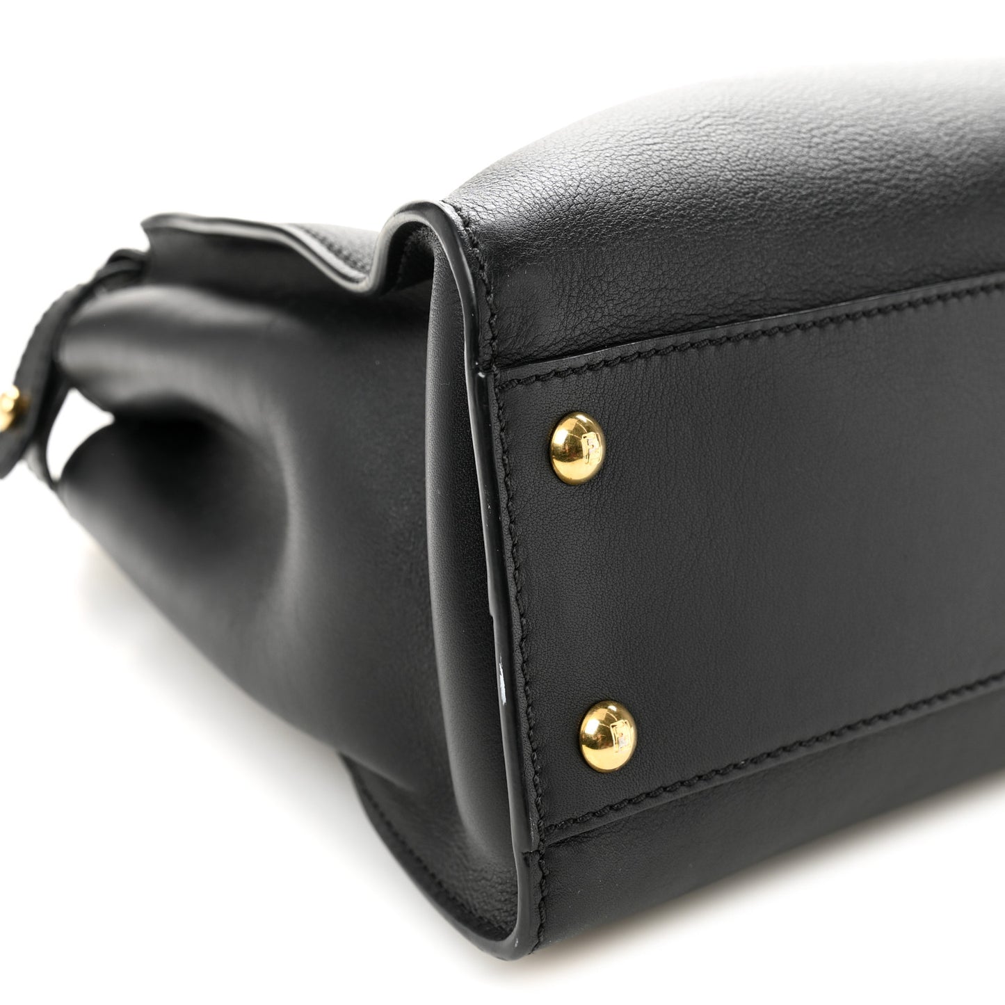 Vitello Seta Shiny Nappa Medium Peekaboo Iconic Satchel Black