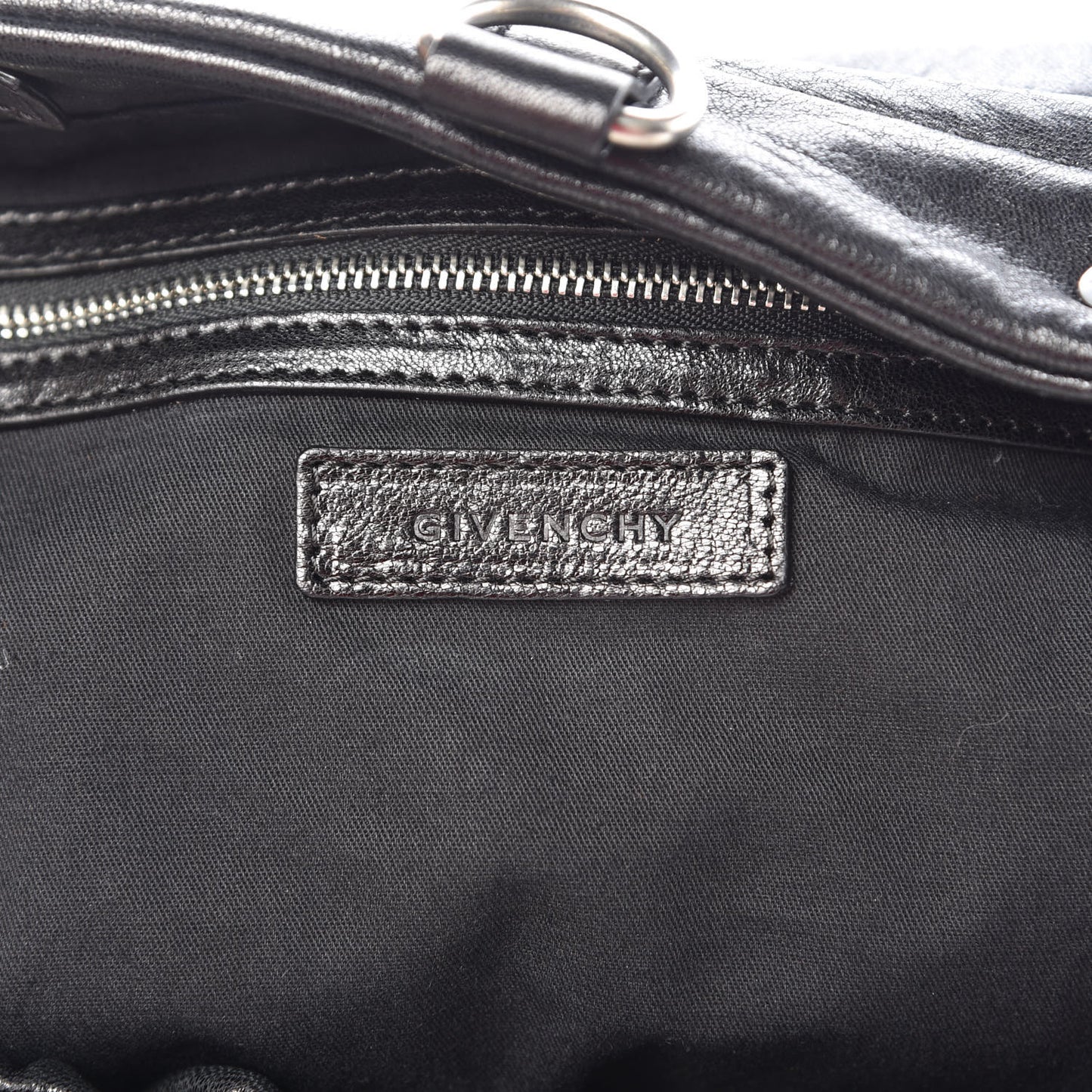 Tumbled Sheepskin Top Handle Flap Bag Black