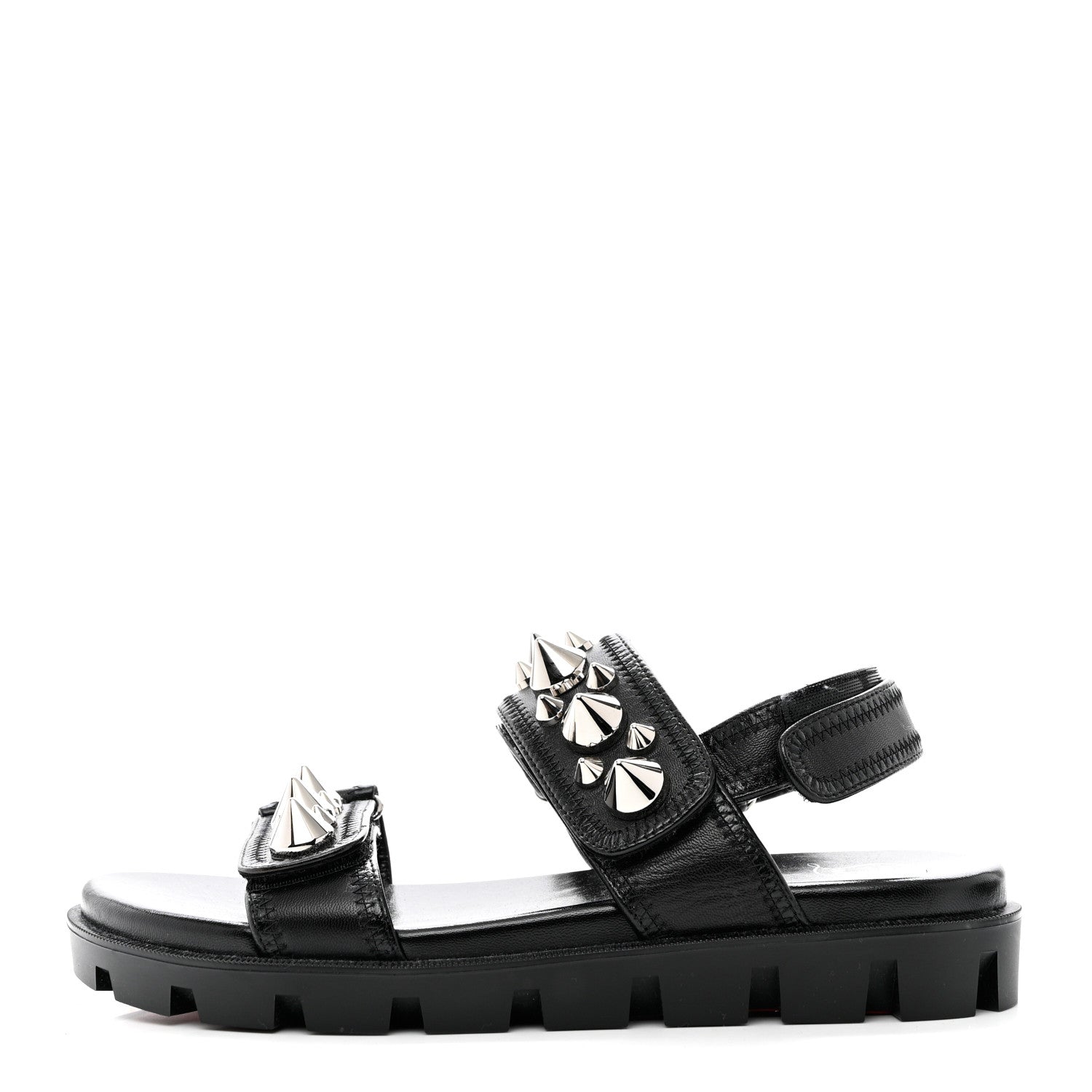 Christian Louboutin Nappa Spikita Cool Platform Sandals 38 Black 1 of 7