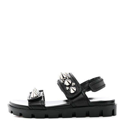 Christian Louboutin Nappa Spikita Cool Platform Sandals 38 Black 1 of 7