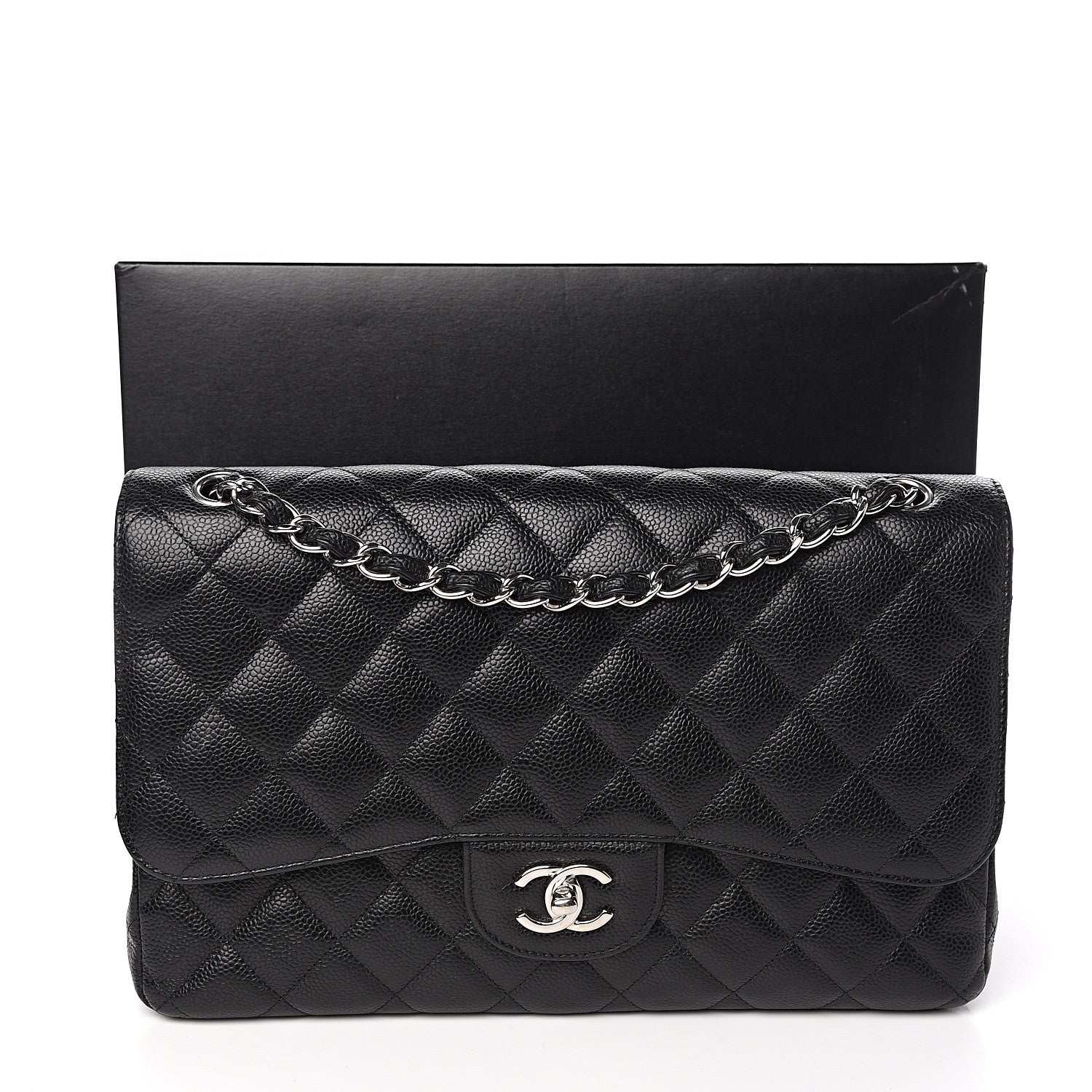 Chanel Caviar Quilted Jumbo Double Flap Black 10 of 10