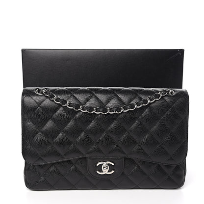 Chanel Caviar Quilted Jumbo Double Flap Black 10 of 10