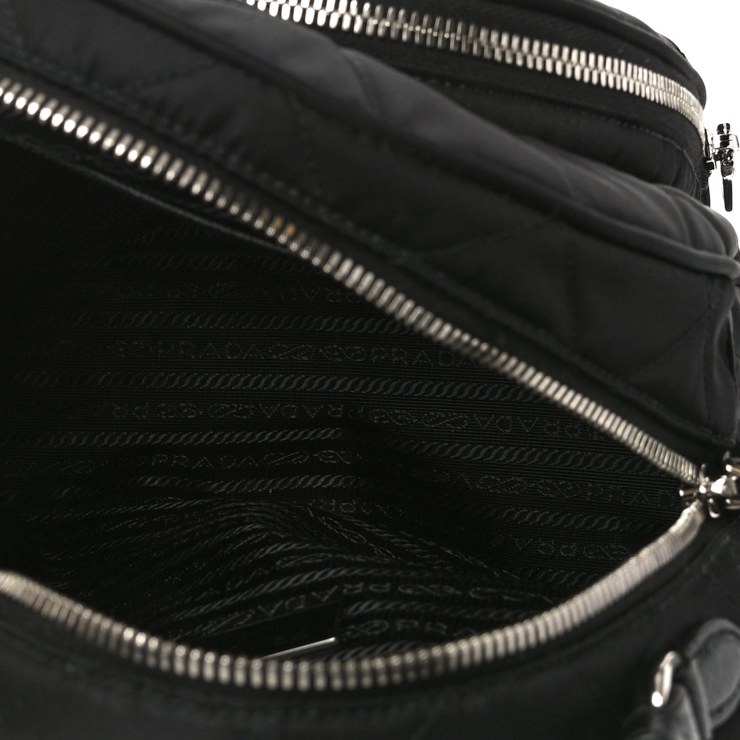Nylon Tessuto Impuntu Quilted Backpack Black