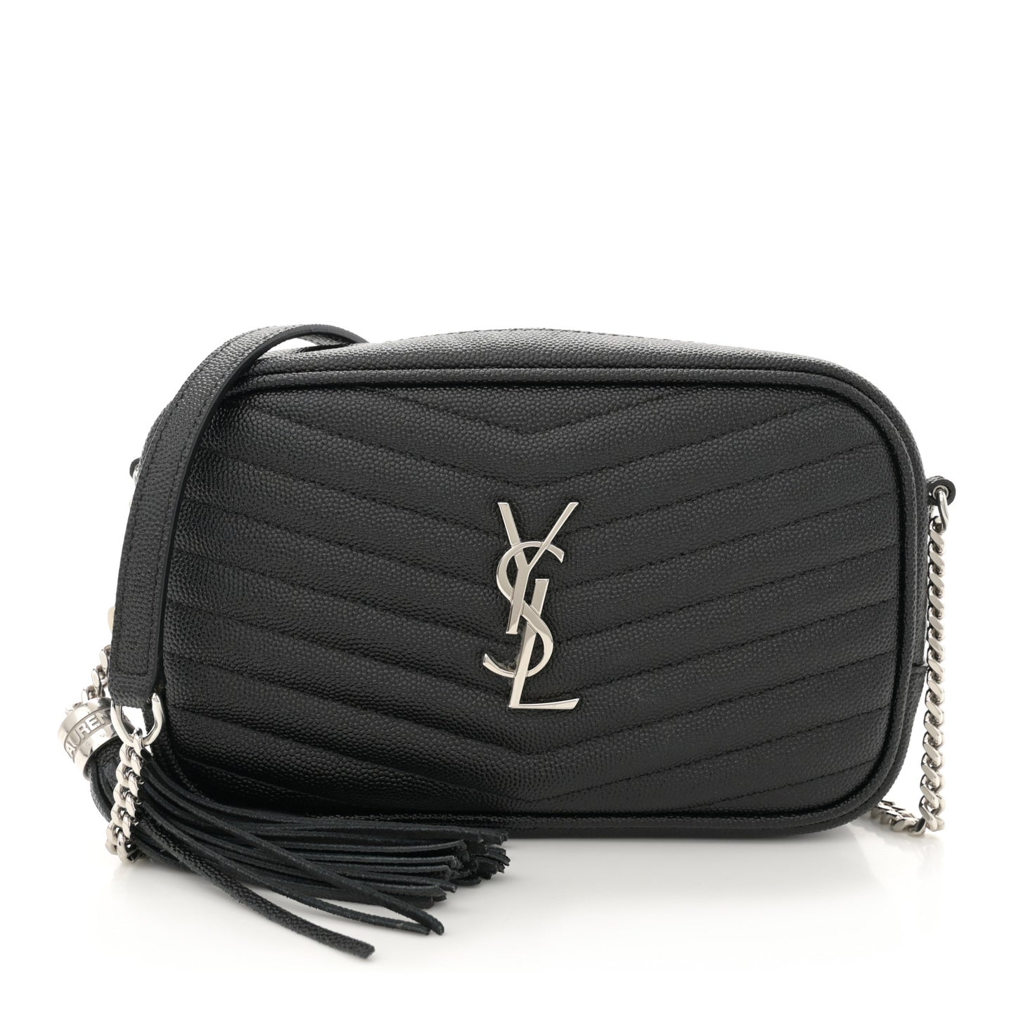 Grain De Poudre Matelasse Monogram Mini Lou Camera Bag Black