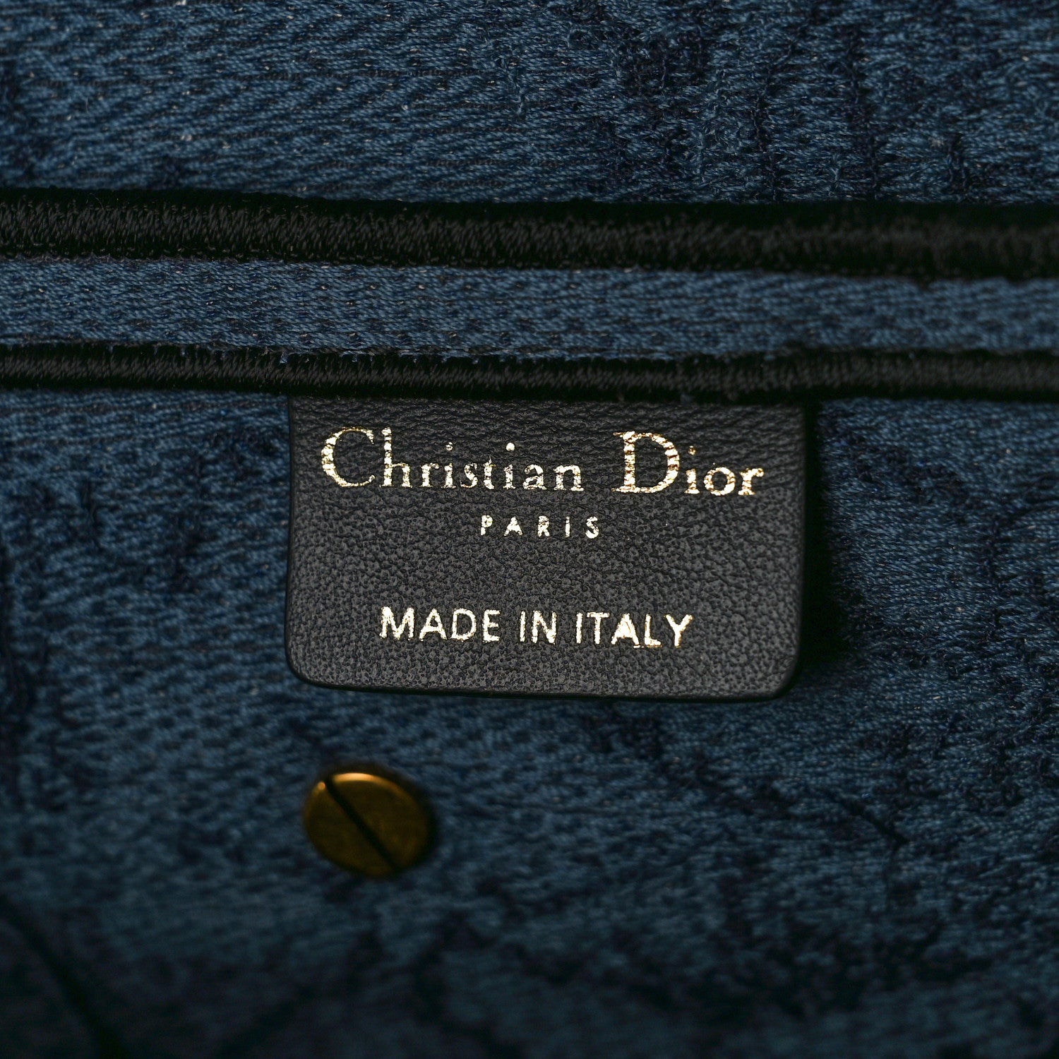 Christian Dior Denim Flowers Embroidered Saddle Bag Blue 6 of 7