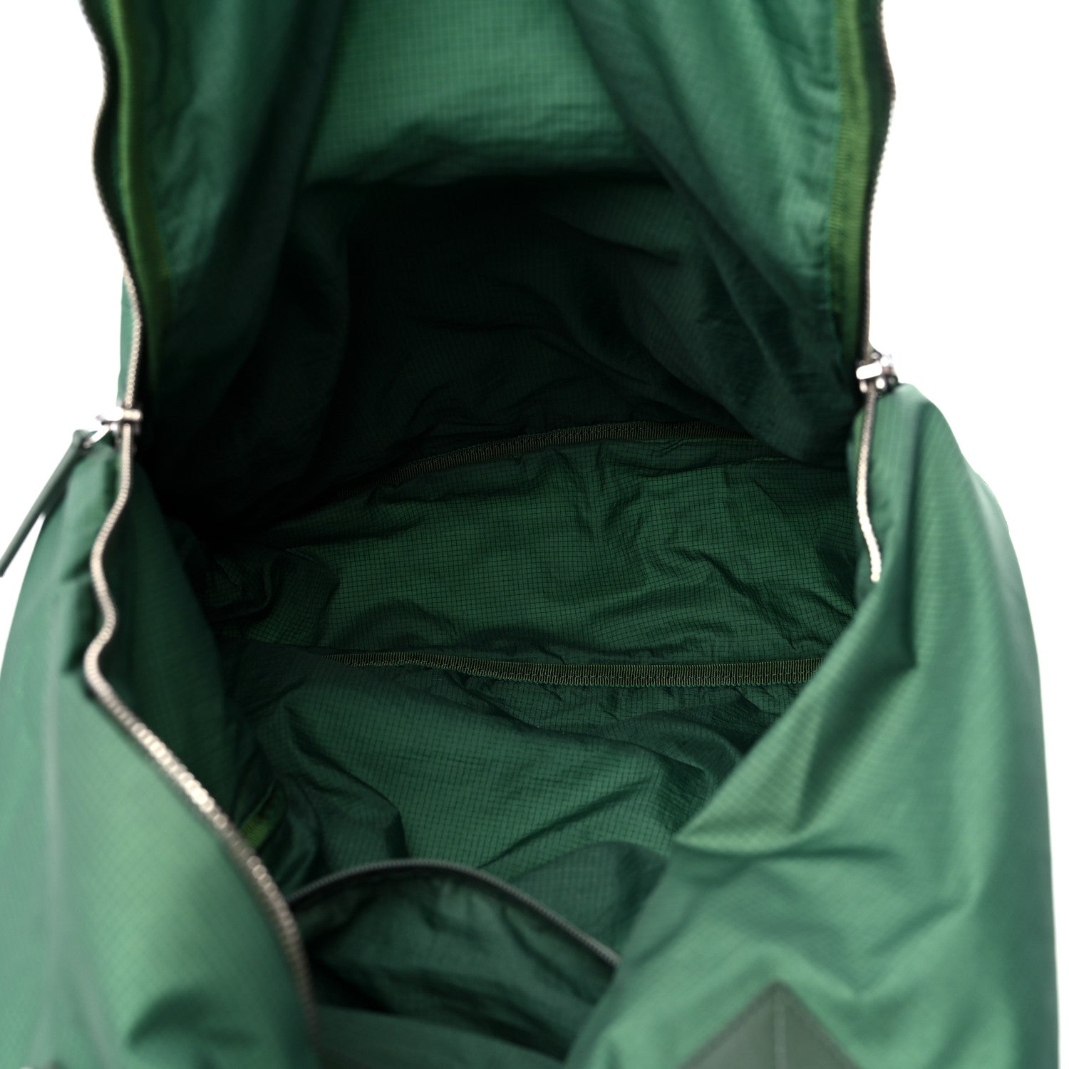 Chanel Nylon Quilted CC Backpack Green White 5 of 11