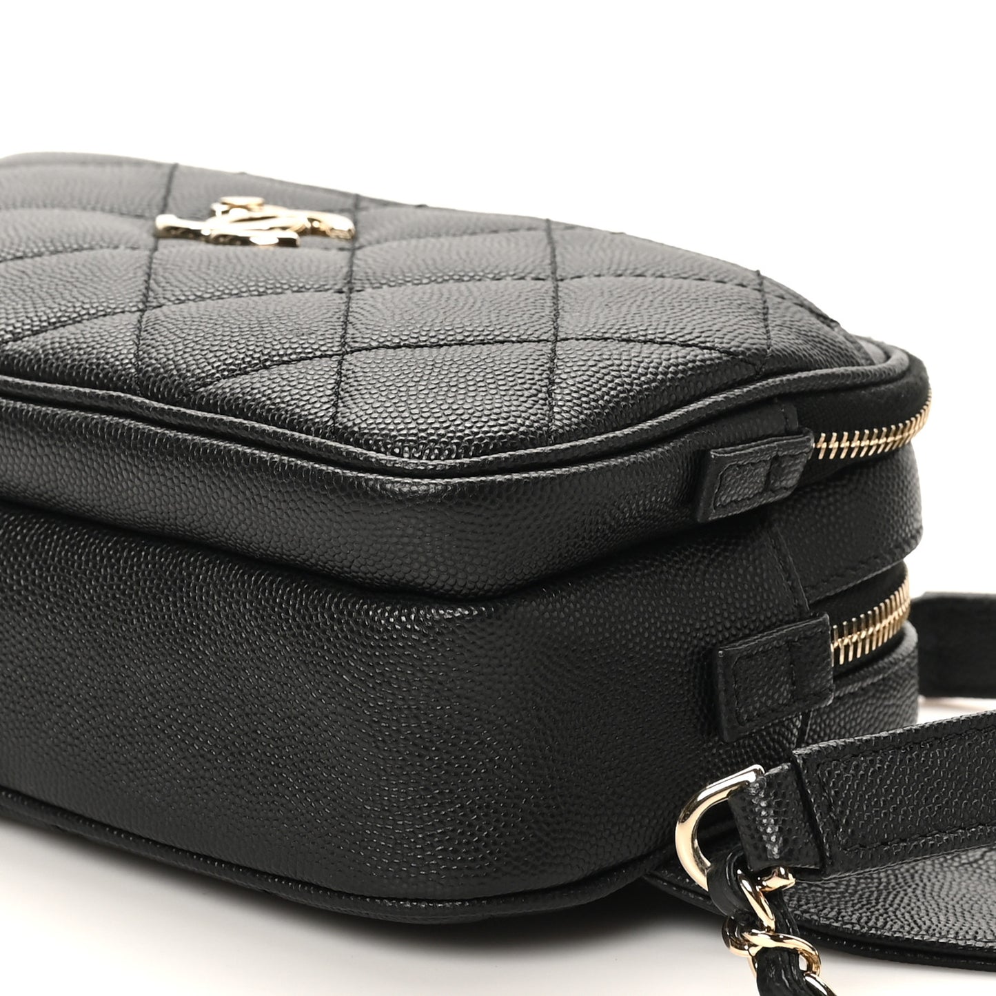 Caviar Quilted Waist Bag With Pouch Black