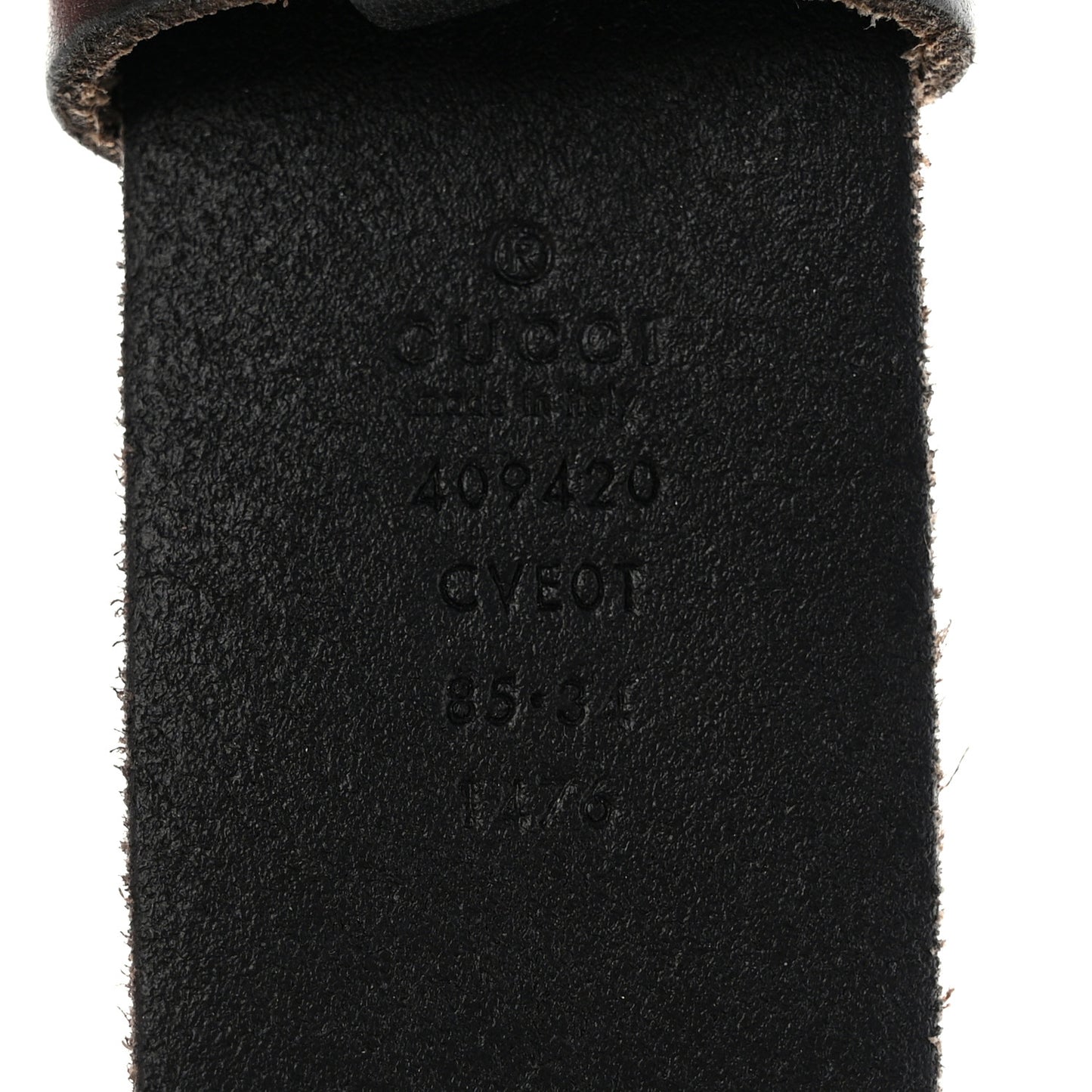 Calfskin Brass Feline Buckle Belt 85 34 Black