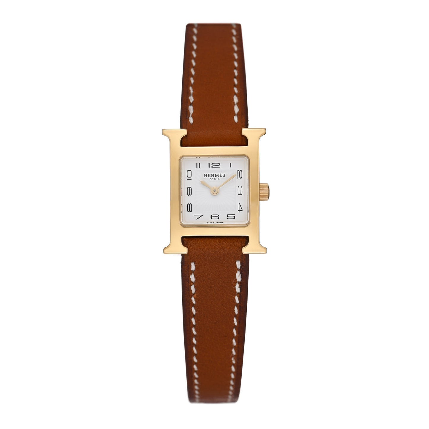Stainless Steel Barenia 17.2mm Heure H Hour Quartz Watch Fauve