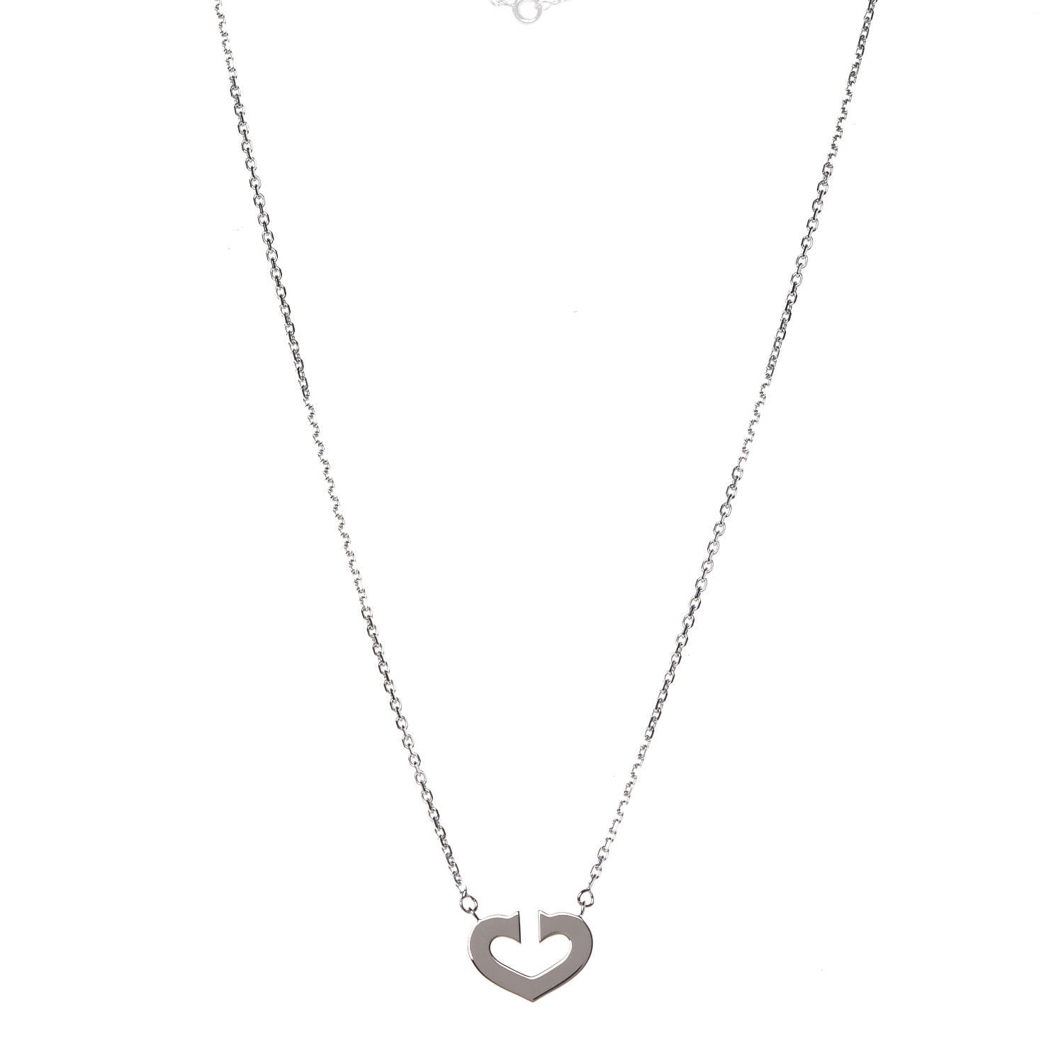 Cartier 18K White Gold Medium Hearts and Symbols Necklace 1 of 7