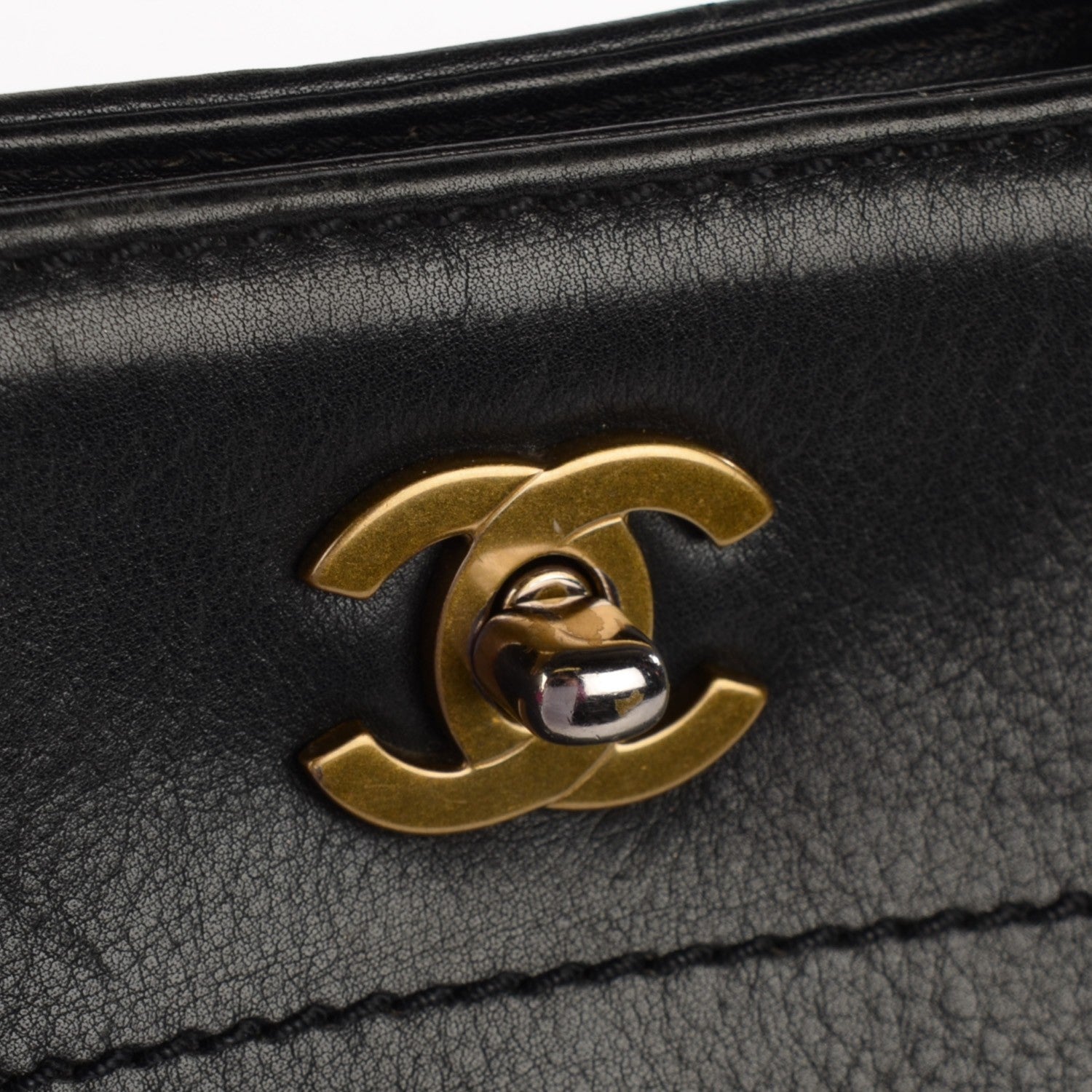 Chanel Calfskin Shopping Tote Black 3 of 12