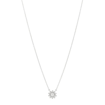 Tiffany Platinum Diamond Small Sunflower Pendant Necklace 1 of 5