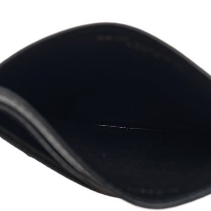 Saint Laurent Grain De Poudre Matelasse Chevron Monogram Credit Card Case Black 5 of 7