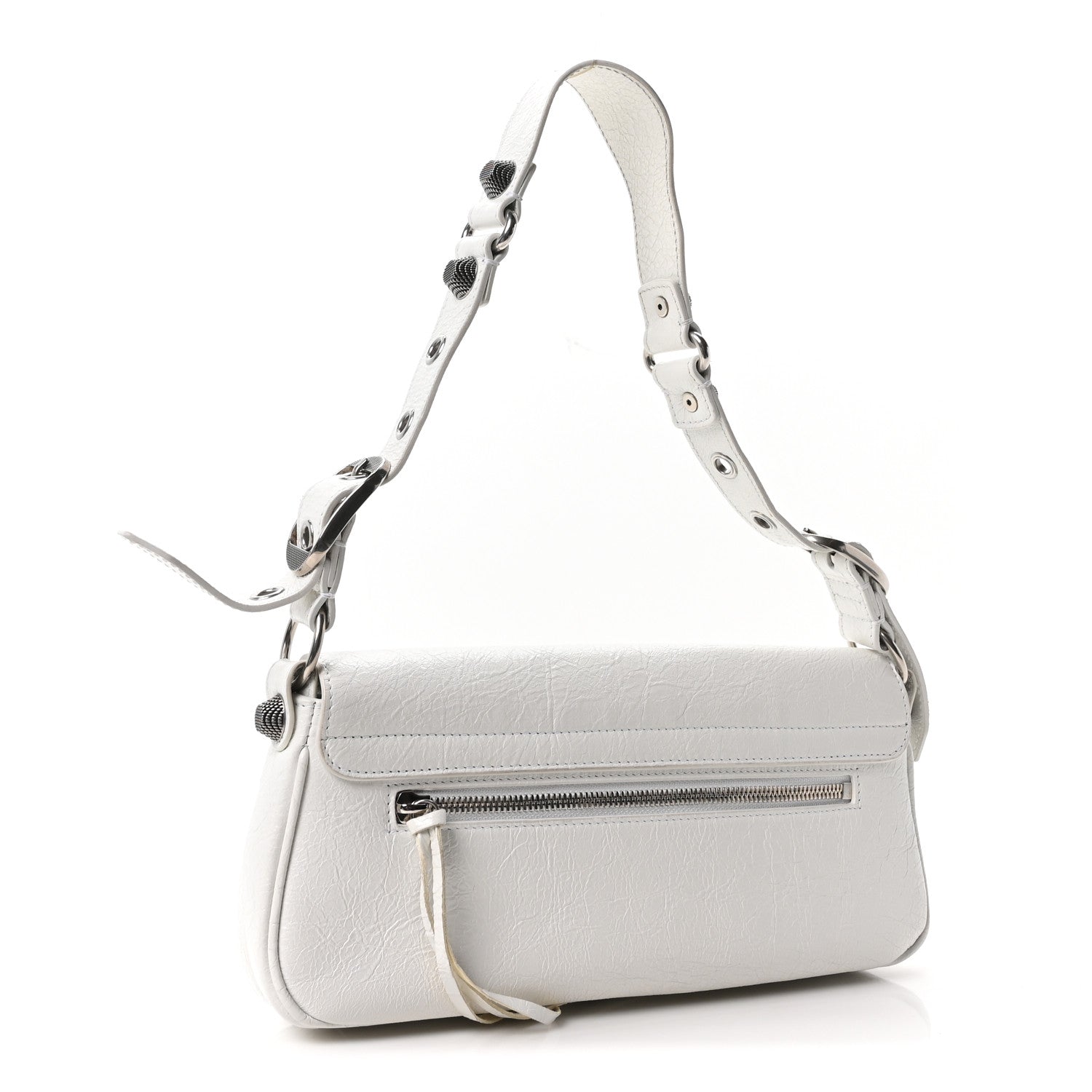 Balenciaga Agneau Arena Small Le Cagole Sling Bag Optic White 3 of 10
