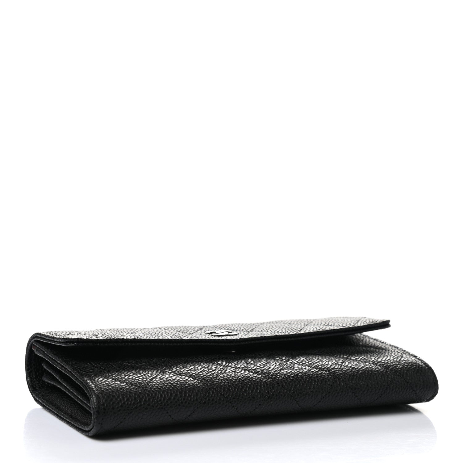 Chanel Caviar Quilted Large Gusset Flap Wallet Black 4 of 9