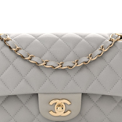 Chanel Caviar Quilted Small Double Flap Grey 8 of 14