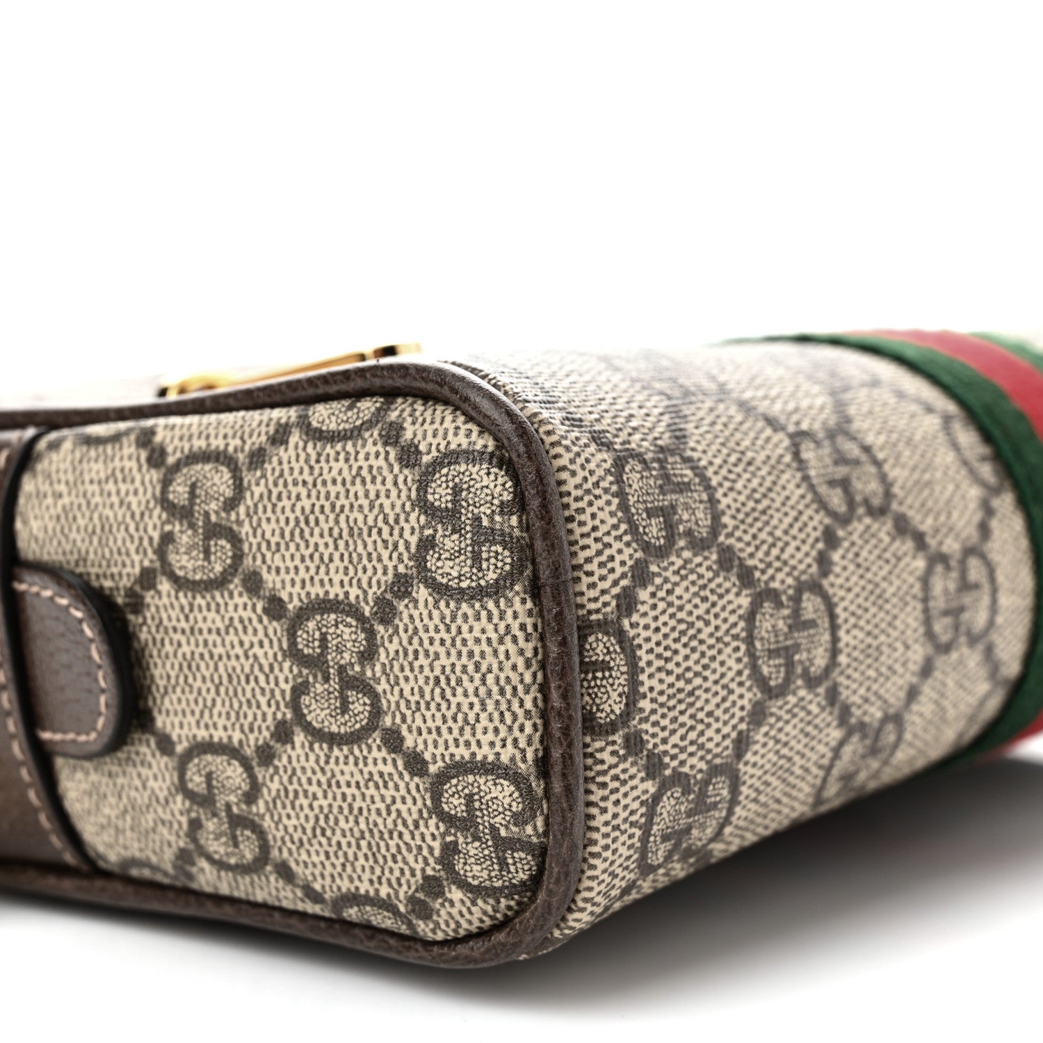 Gucci GG Supreme Monogram Web Small Ophidia Belt Bag 85 34 Dark Brown 9 of 10