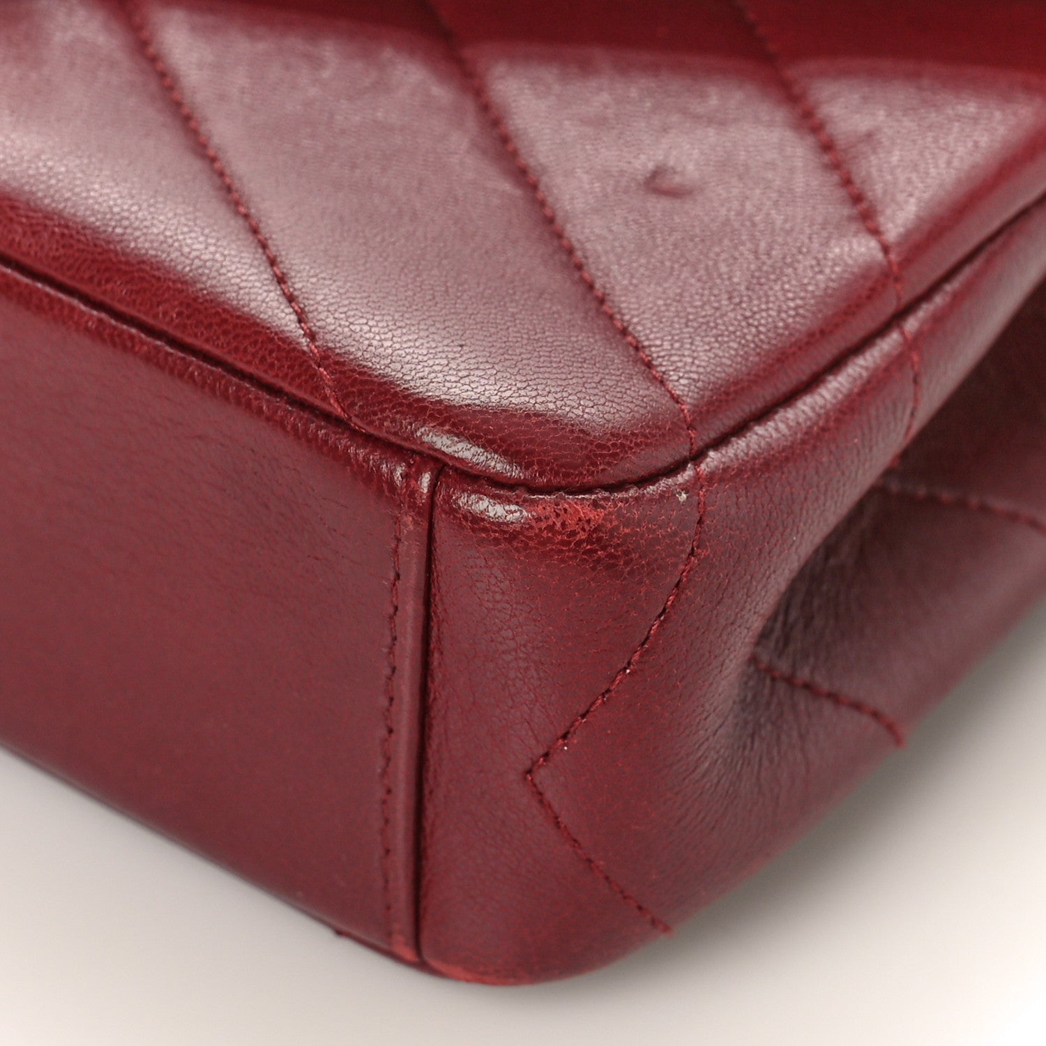 Chanel Lambskin Chevron Quilted Coco Envelope Flap Red 9 of 13