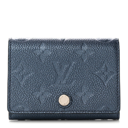Louis Vuitton Metallic Empreinte Business Card Holder Navy Nacre 1 of 6