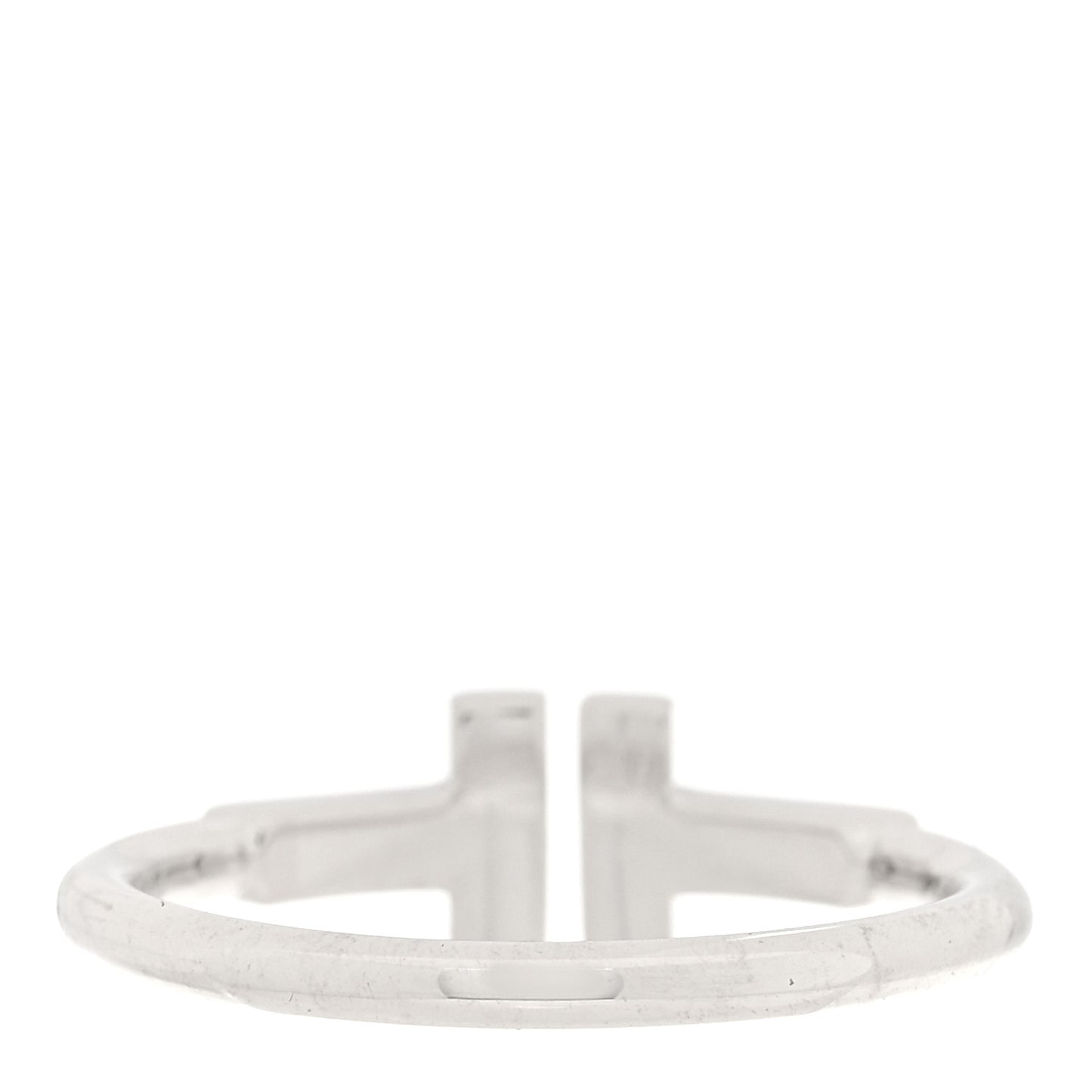 18K White Gold T Wire Ring 50 5.25
