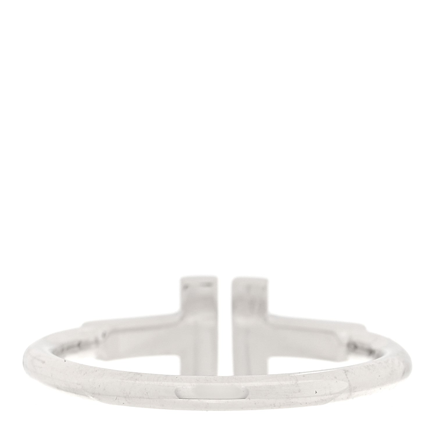 Tiffany 18K White Gold T Wire Ring 50 5.25 3 of 4
