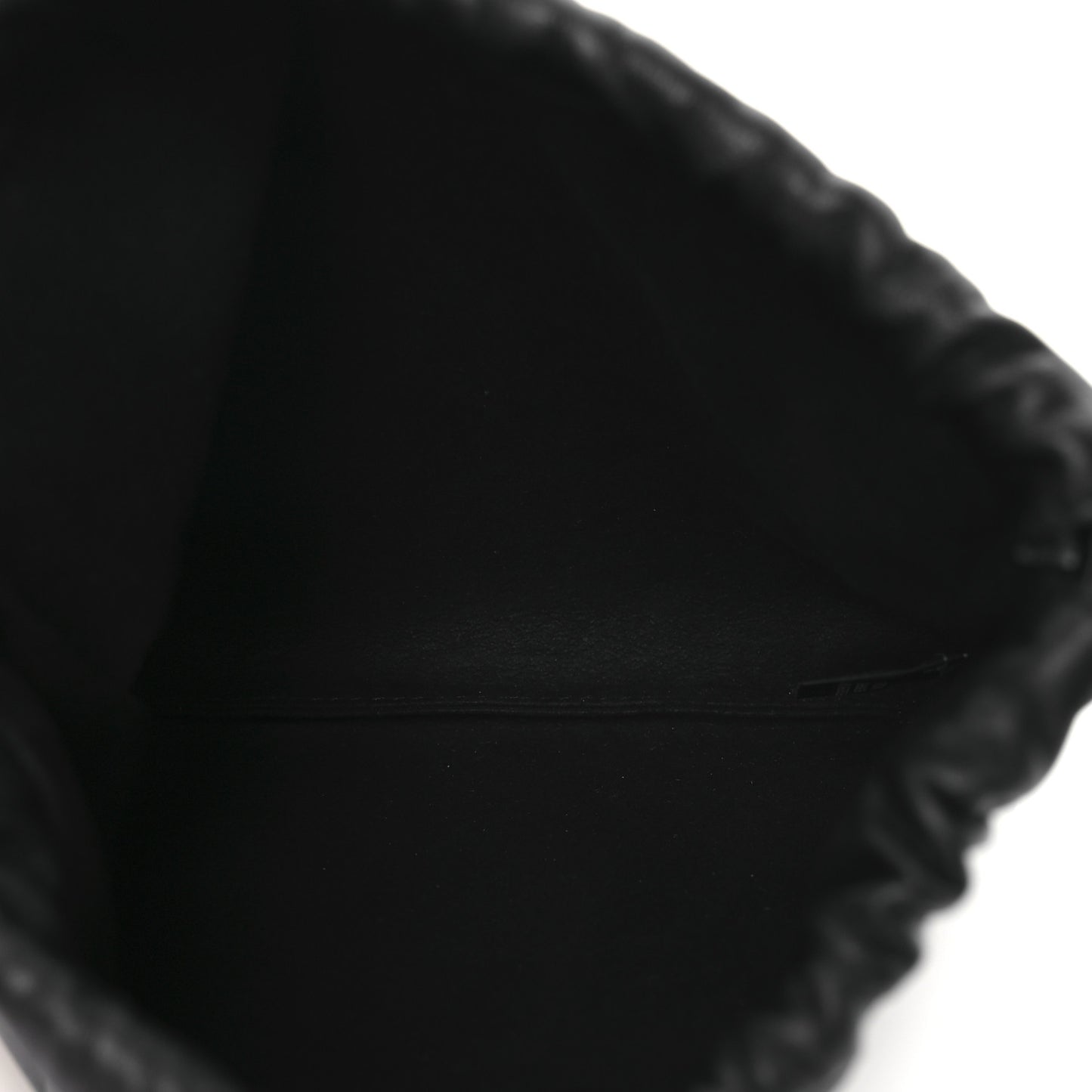 Soft Nappa Logo Small Drawstring Pouch Bag Black Sunflower