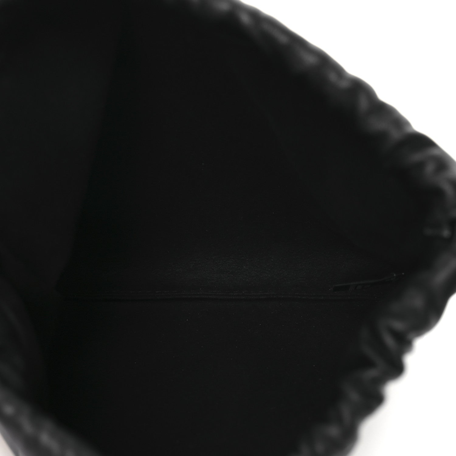 Fendi Soft Nappa Logo Small Drawstring Pouch Bag Black Sunflower 8 of 19