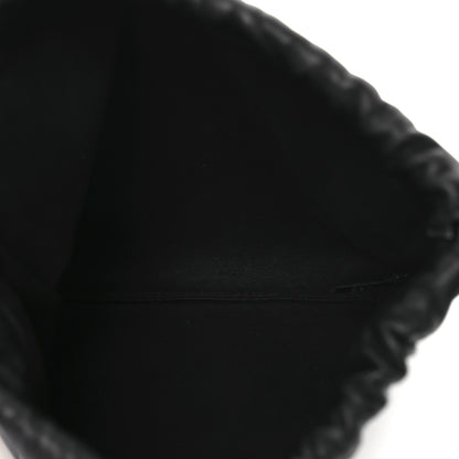 Fendi Soft Nappa Logo Small Drawstring Pouch Bag Black Sunflower 8 of 19