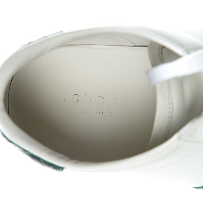 Gucci Calfskin Crocodile Web Womens Ace Sneakers 39 White Green 7 of 18