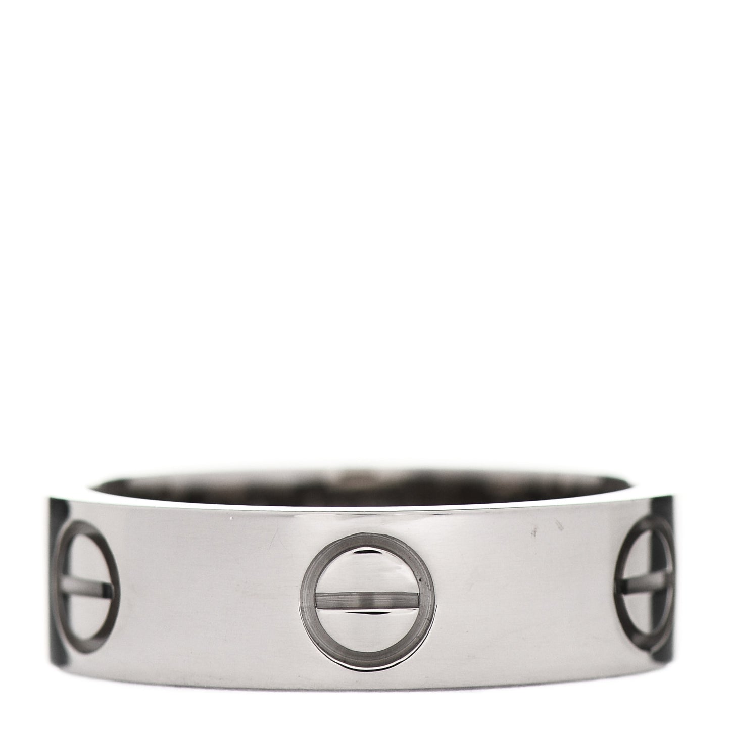 18K White Gold 5.5mm LOVE Ring 54 6.75