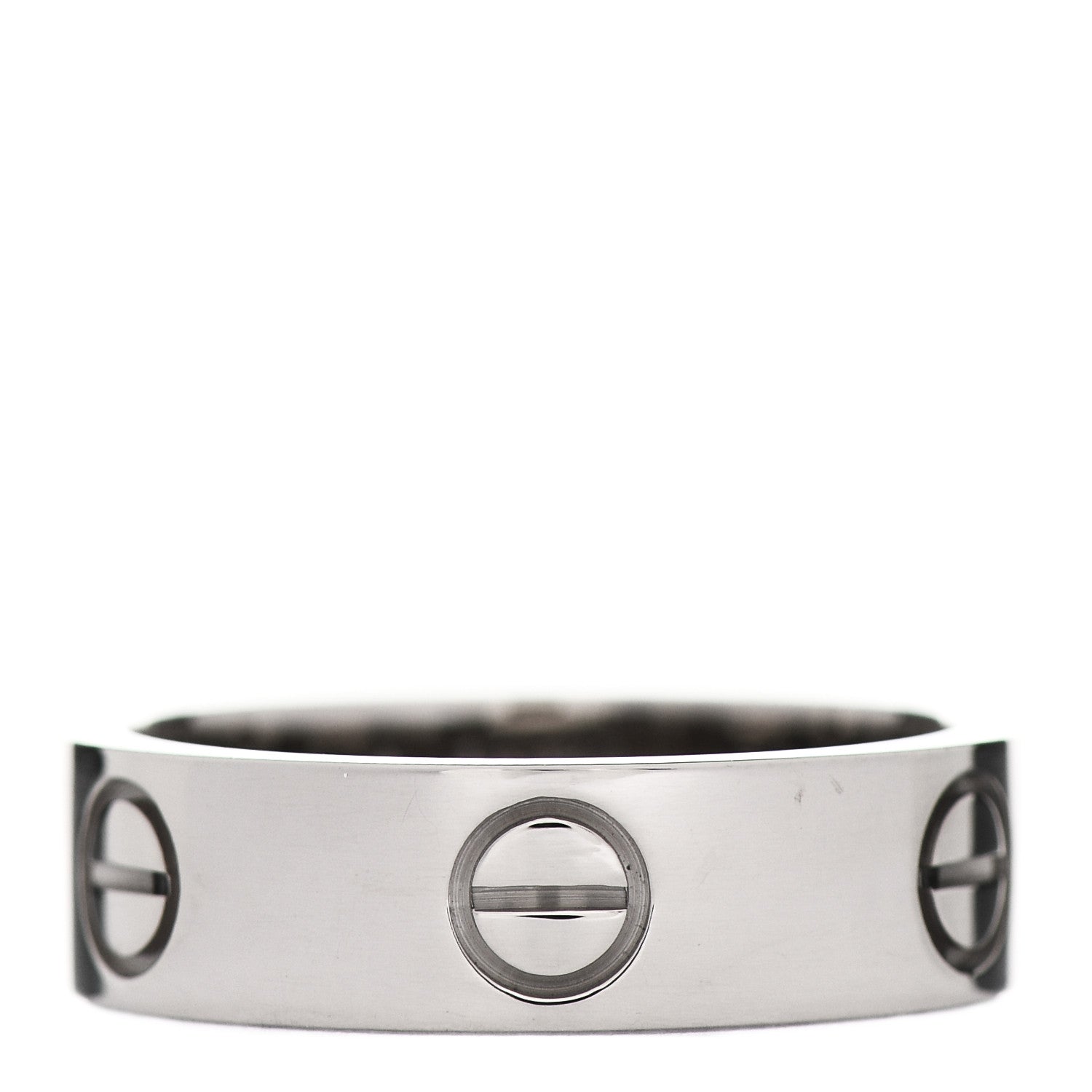 Cartier 18K White Gold 5.5mm LOVE Ring 54 6.75 1 of 4