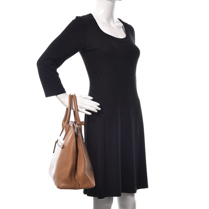Prada Saffiano Cuir Open Promenade Tote Caramel 2 of 8