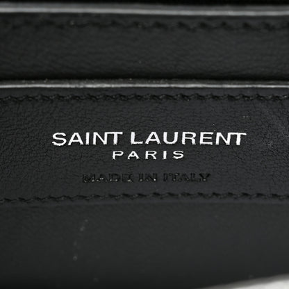 Saint Laurent Metallic Calfskin Lizard Embossed Small Classic Monogram Kate Tassel Satchel Silver 6 of 14