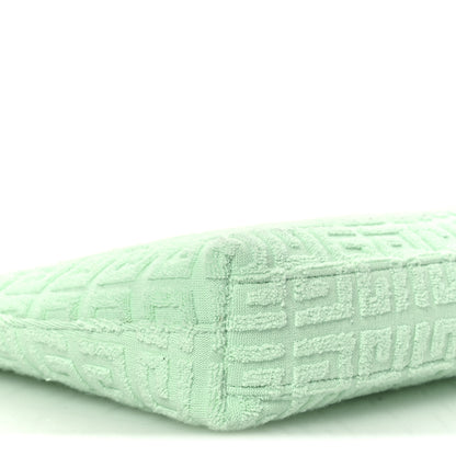 Givenchy Terry Cloth Logo Zipped Pouch Aqua Green 9 of 13