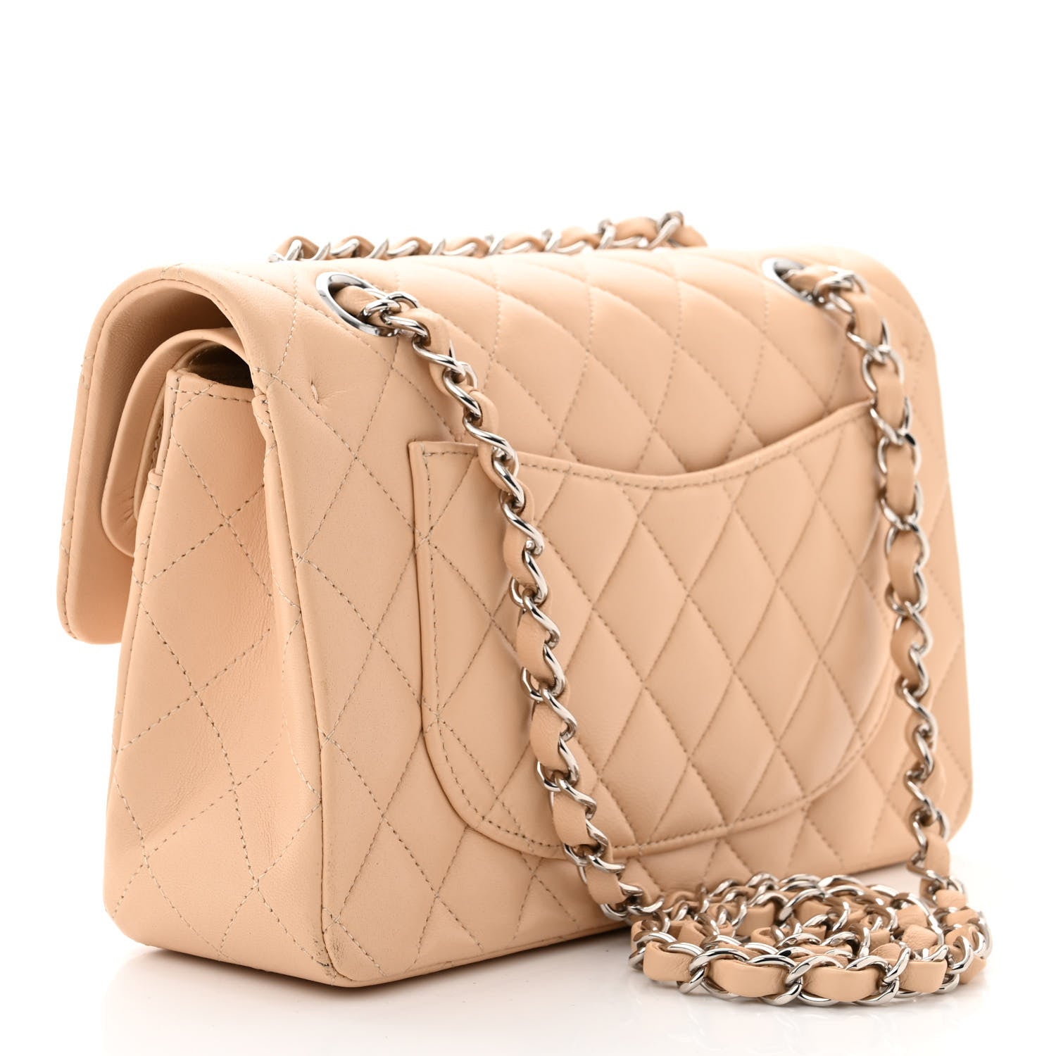 Chanel Lambskin Quilted Small Double Flap Beige 2 of 11