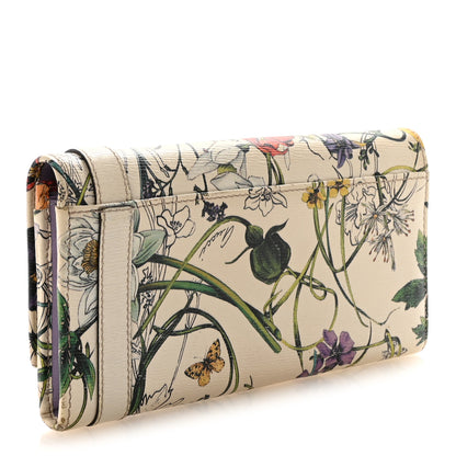 Gucci Calfskin Flora Nice Wallet White 3 of 7