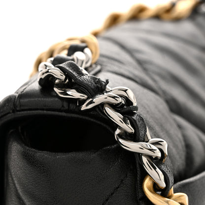 Chanel Shiny Goatskin Quilted Medium Chanel 19 Flap Black 11 of 11