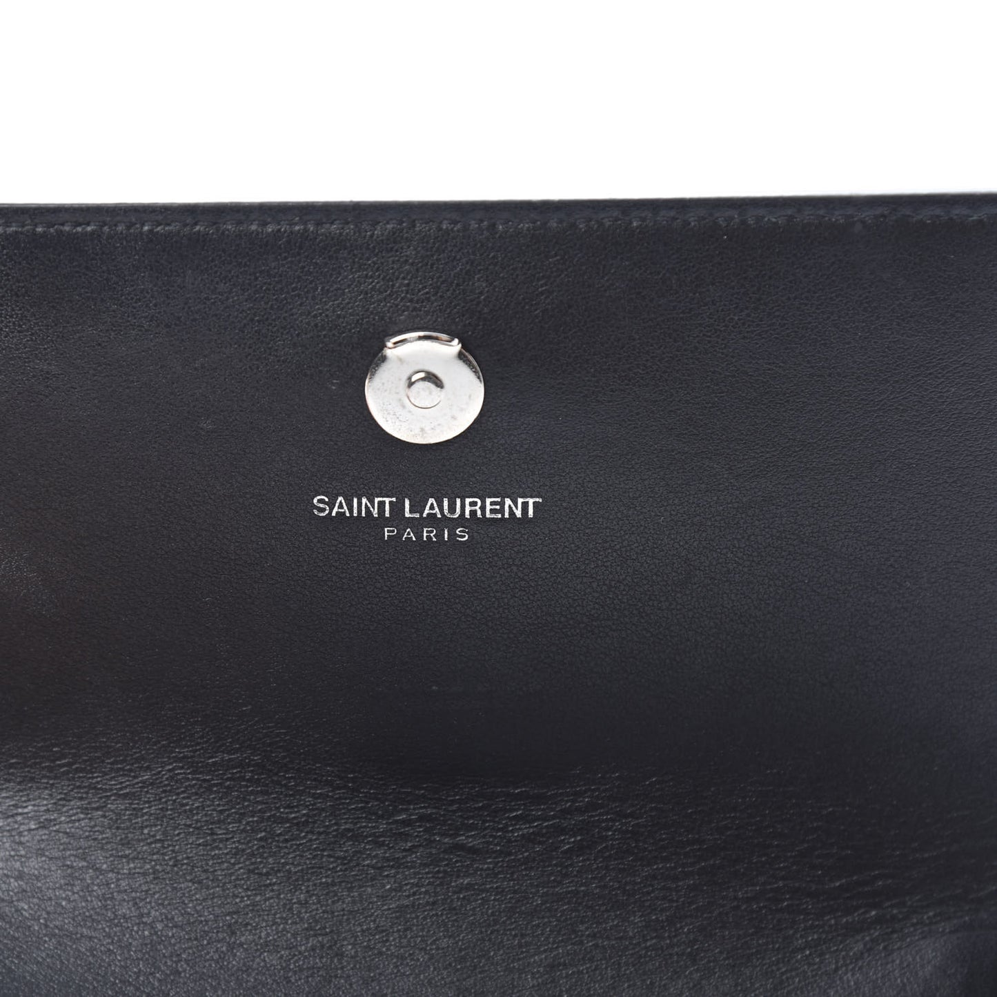 Calfskin Crocodile Embossed Monogram Sunset Chain Wallet Black