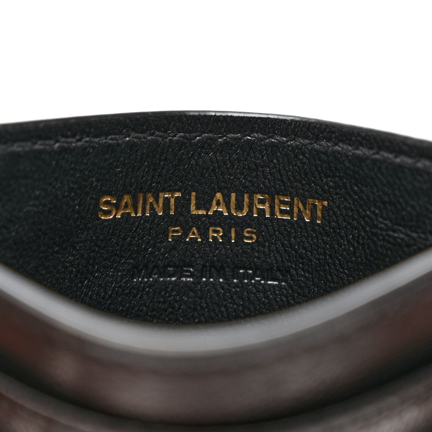 Lambskin Quilted Gaby Credit Card Case Black