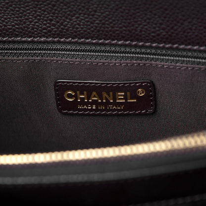 Chanel Caviar Quilted Grand Shopping Tote GST Dark Brown 6 of 9