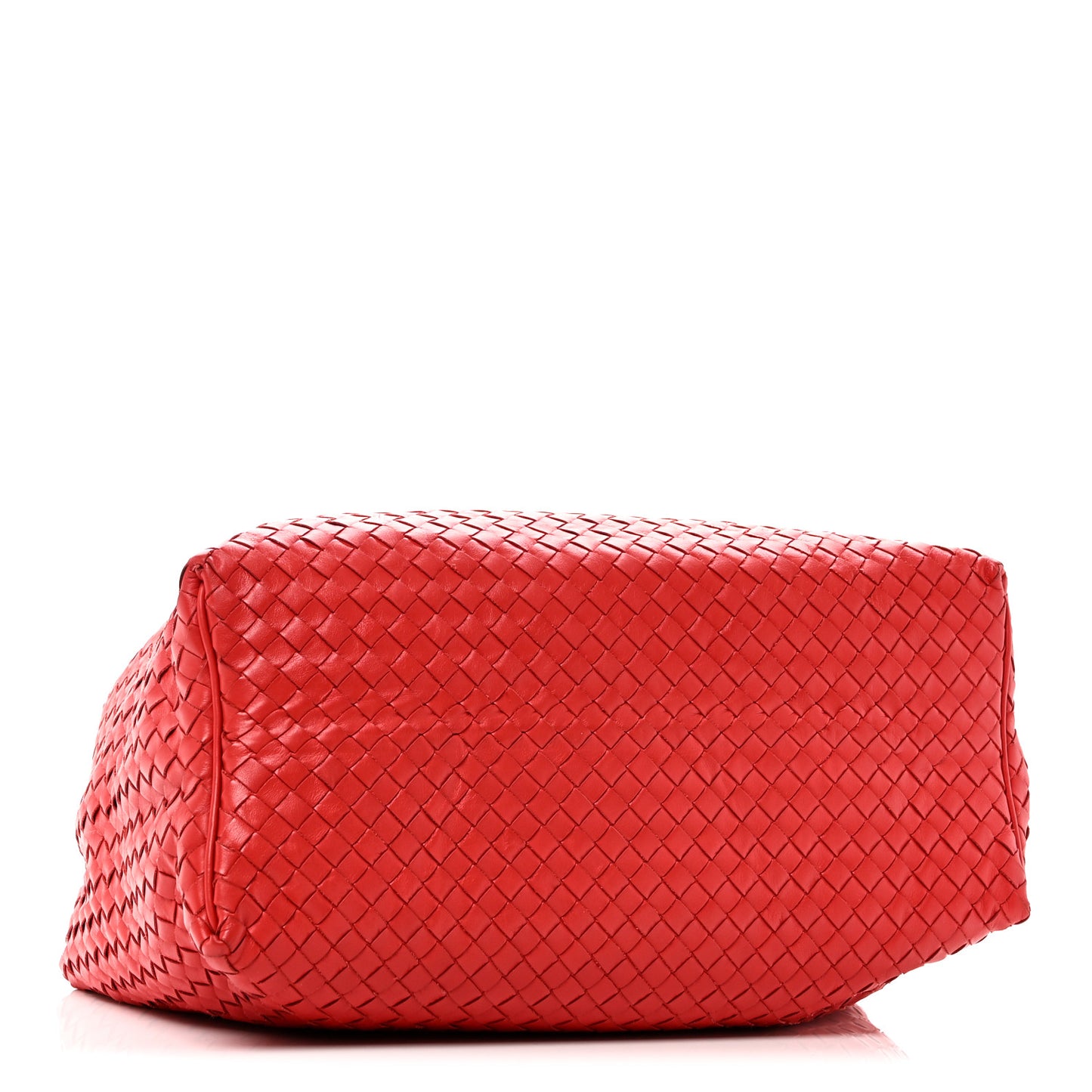 Nappa Intrecciato Large Hobo Red