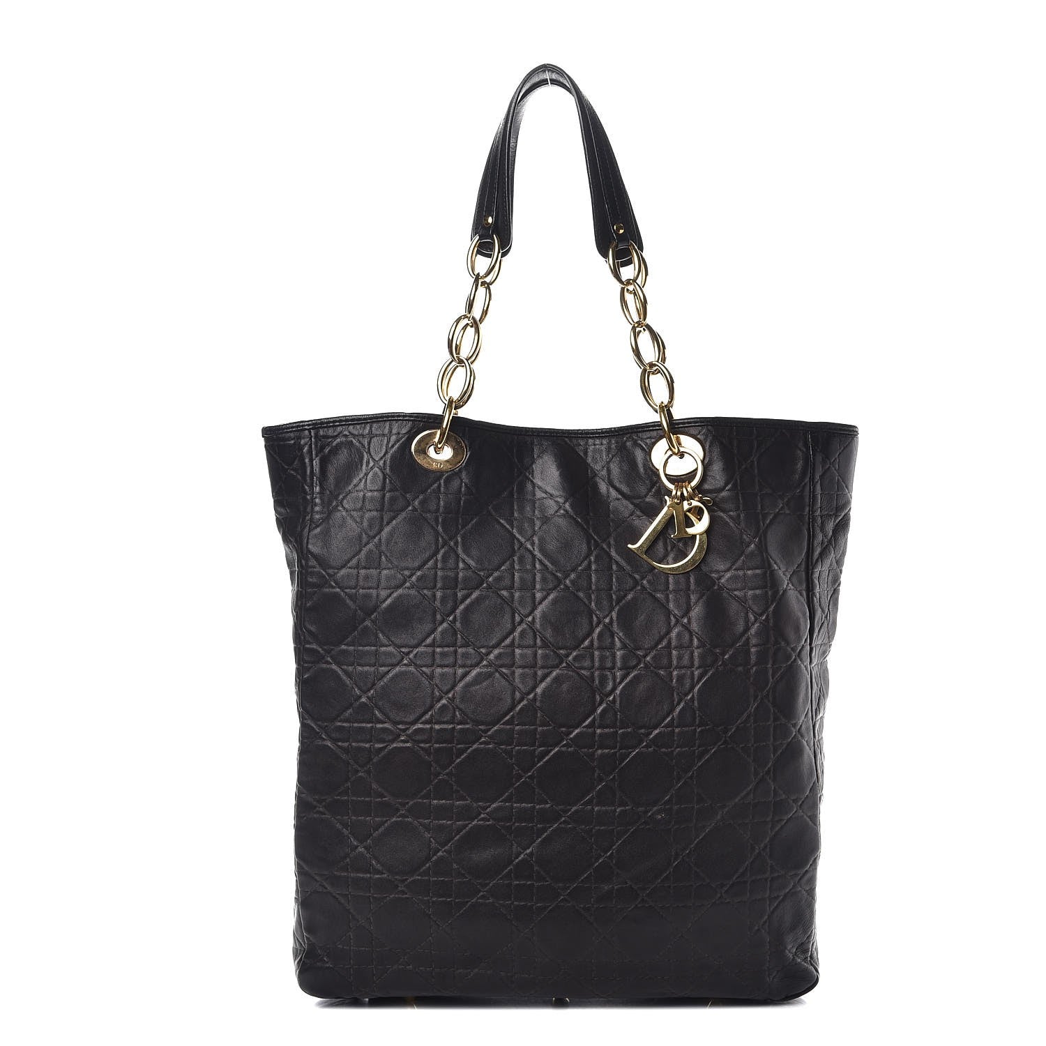 Christian Dior Lambskin Cannage Dior Soft Shopping Tote Black 1 of 14