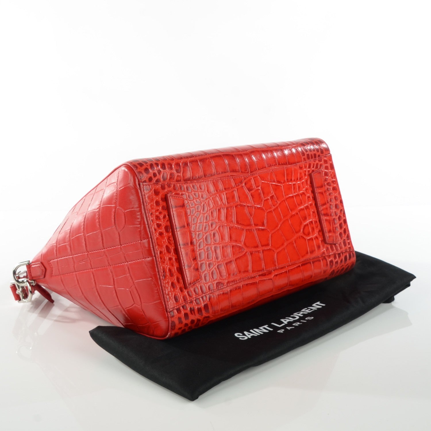 Givenchy Calfskin Crocodile Embossed Medium Antigona Red 4 of 8